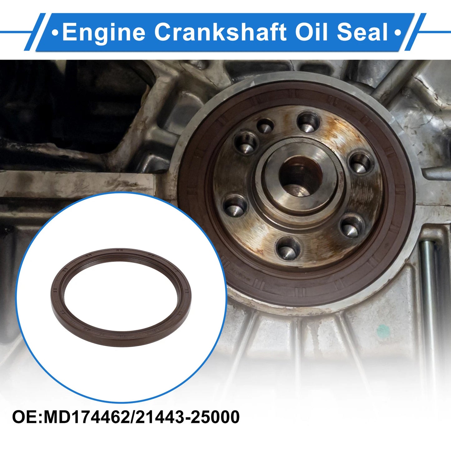 1 x Rear Crankshaft Oil Seal for Hyundai MD174462/21443-25000 Main Seal