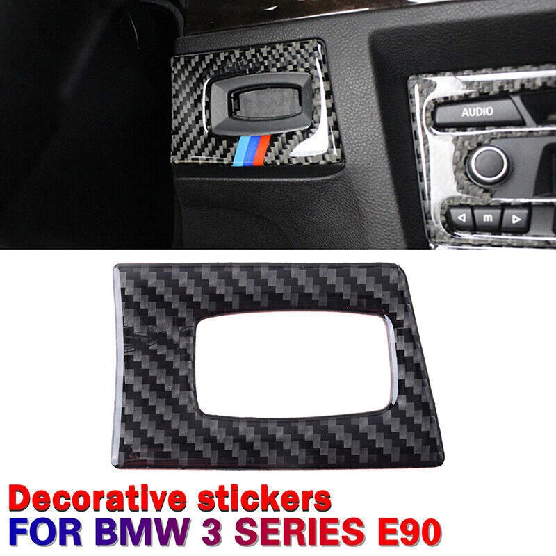 Carbon Fiber Keyhole Strips Cover Trim for BMW 3 Series E90 E92 E93 (2005-2012)