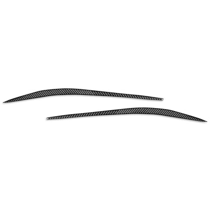Black Headlight Eyebrow Eyelids Covers for Alfa Romeo Giulia (2015-2024)