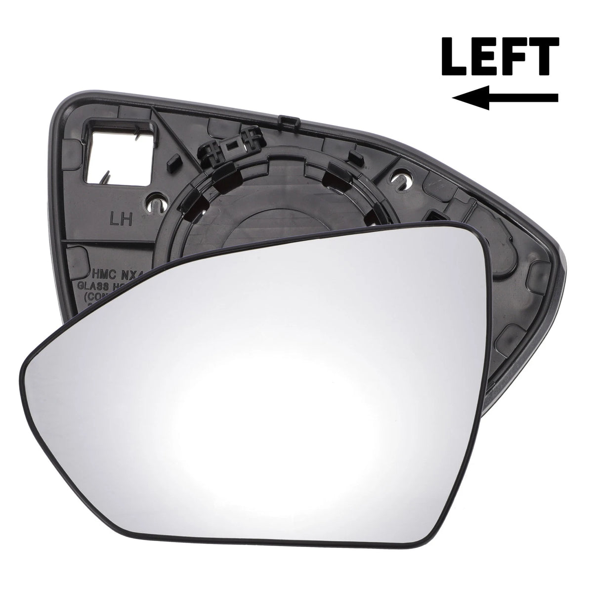 Left Side White Mirror Glass with Back for Hyundai Tucson (2022-2024)