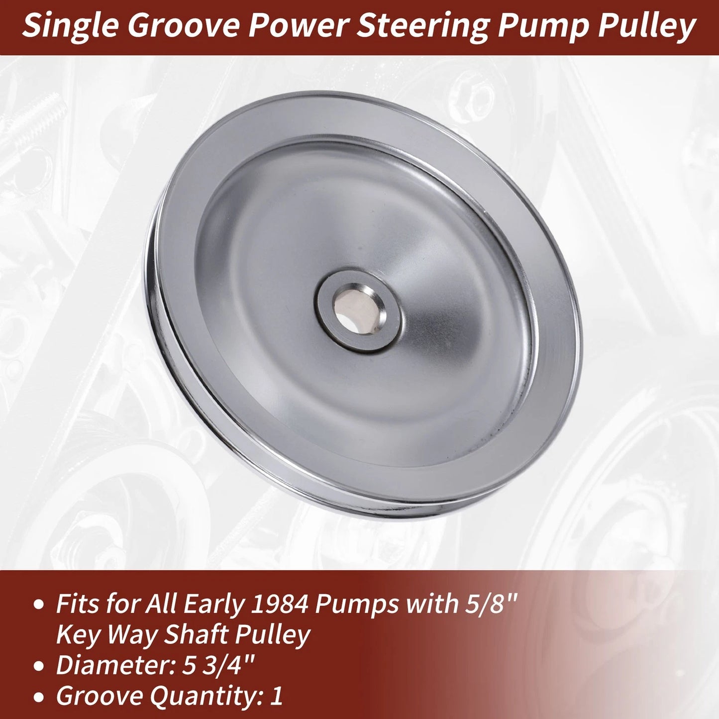 Groove Power Steering Pump Pulley for Chevy Camaro (1970-1974)