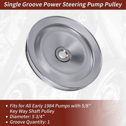 Groove Power Steering Pump Pulley for Chevy Camaro (1970-1974)
