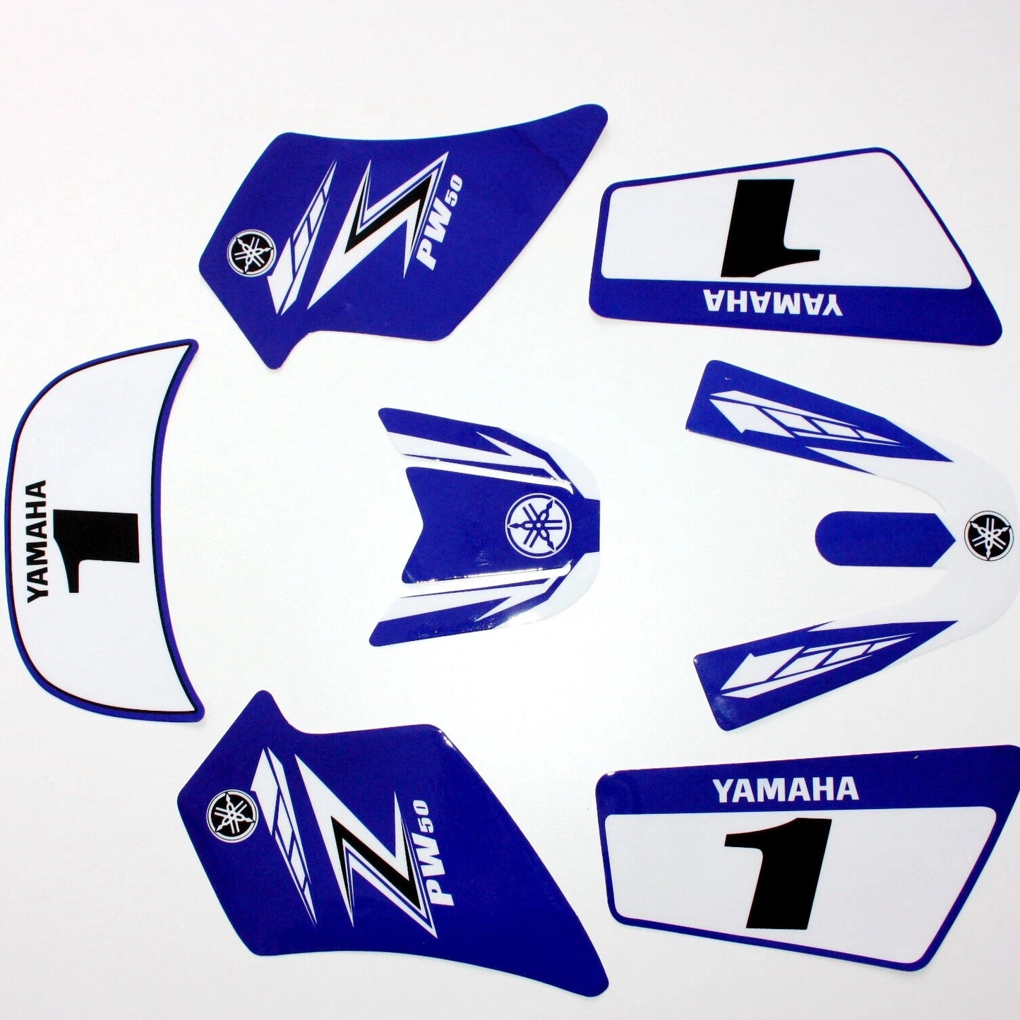 3M Blue Decals Graphics Sticker Kit for Yamaha Peewee 50