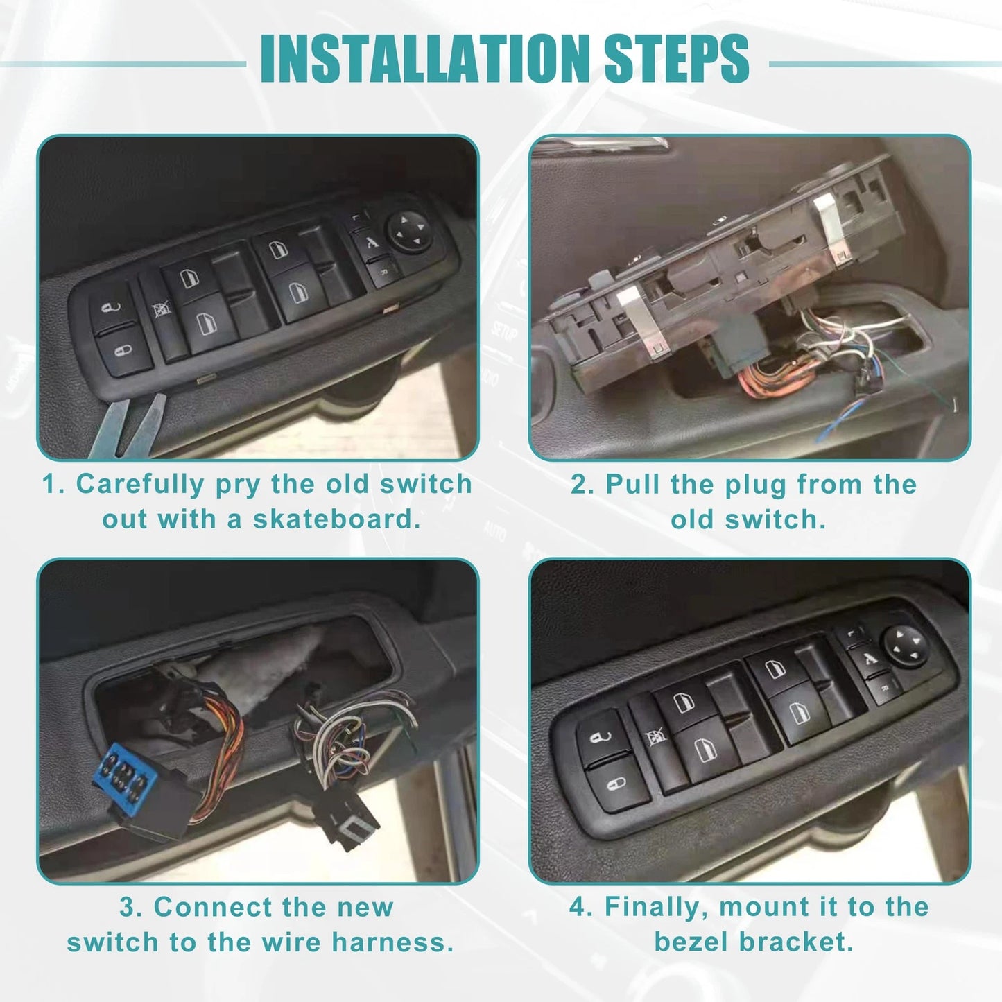 Rear Right Passenger Side Power Window Switch for Chrysler 300 (2011 - 2014)