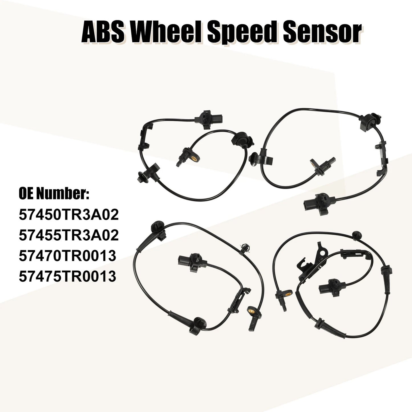 4pcs ABS Wheel Speed Sensors for Honda Civic (2012-2013)
