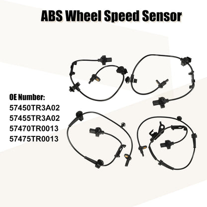 4pcs ABS Wheel Speed Sensors for Honda Civic (2012-2013)