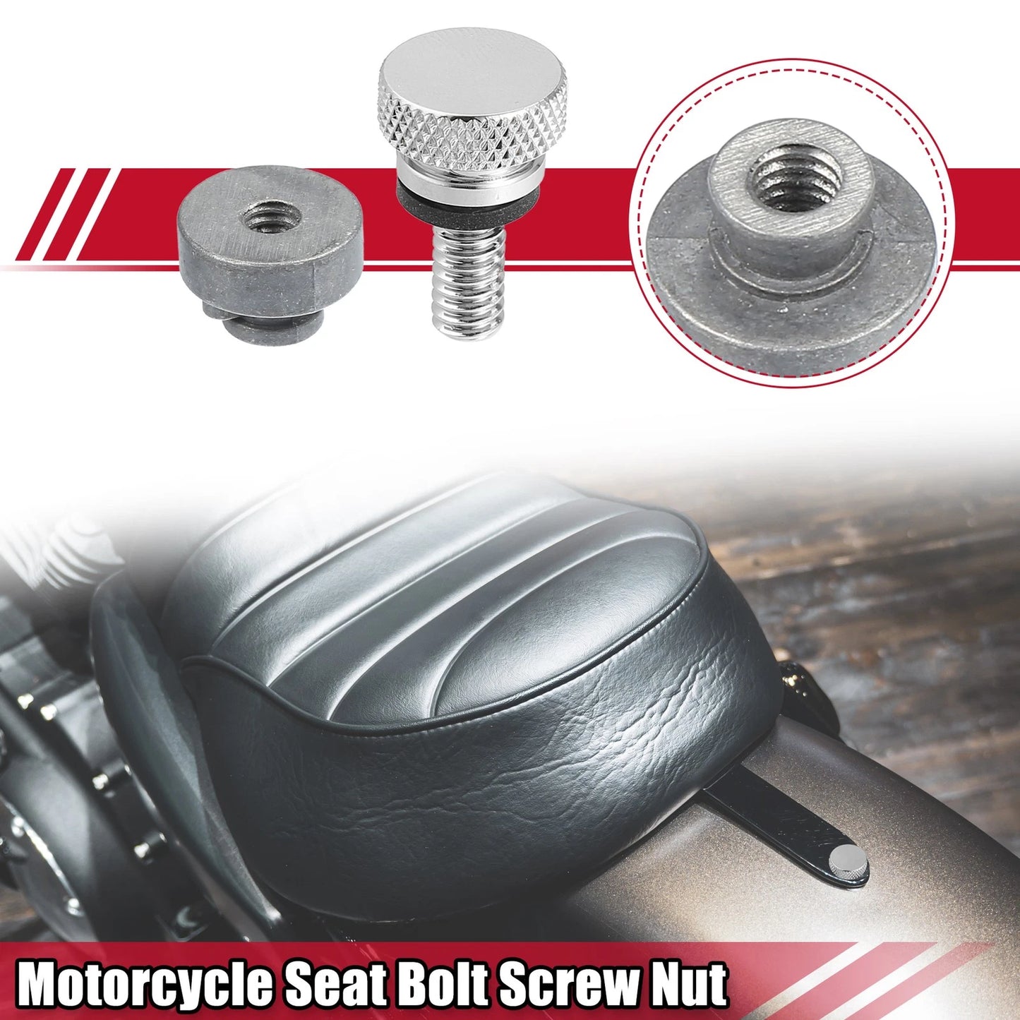 Seat Bolt Set with Nuts for Harley Davidson Dyna