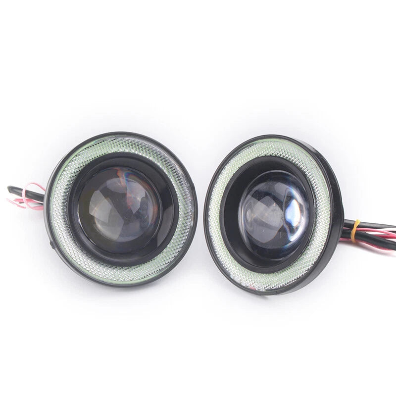 2 x 2.5" LED Fog Lights Ice Blue COB Angel Eyes Halo for Car Truck (2010-2023)