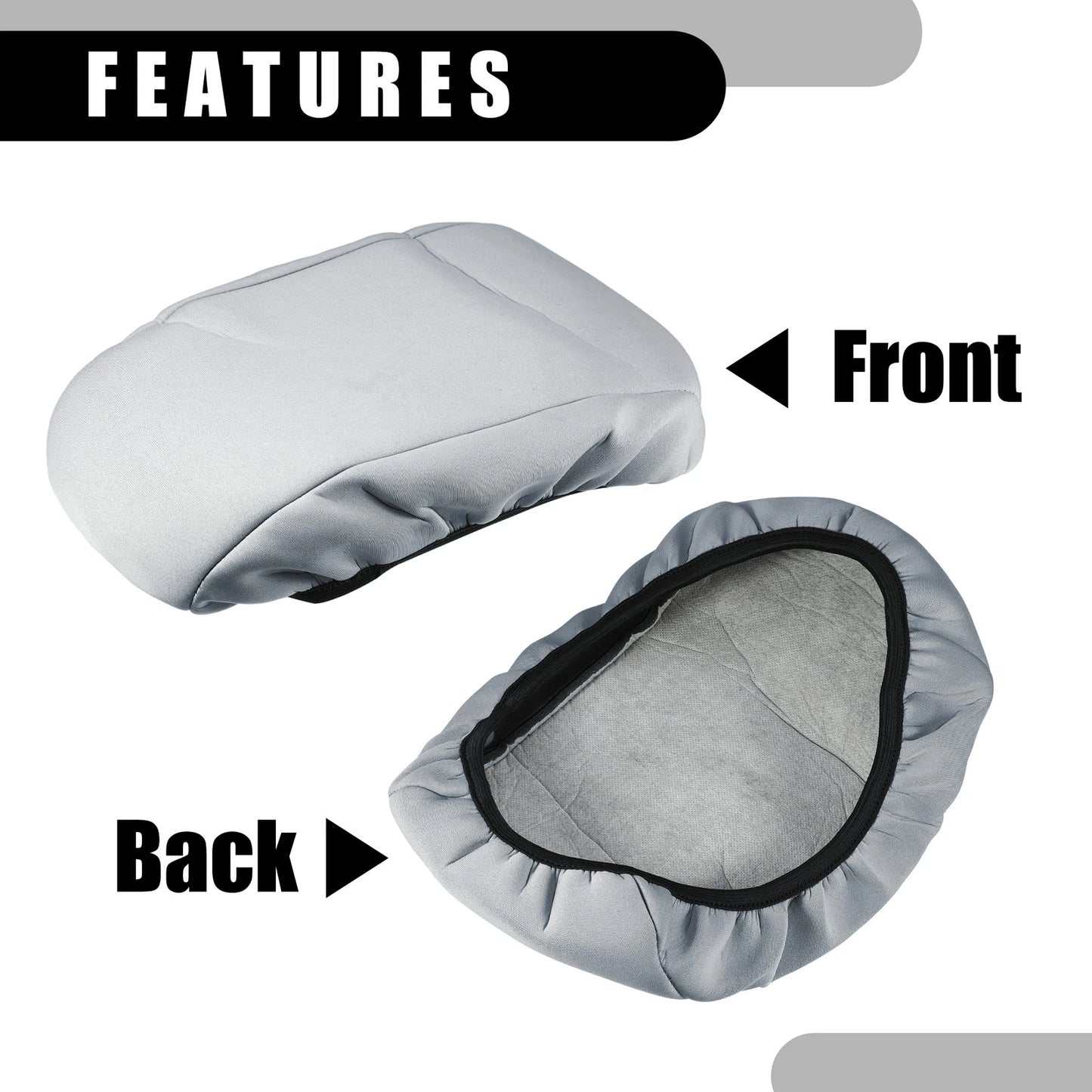 Center Console Armrest Cover for Ford Fusion (2013-2019) Neoprene Gray