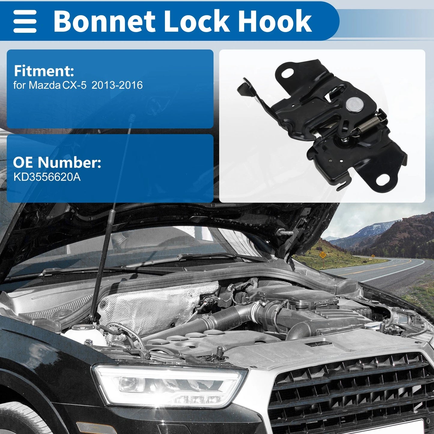 Hood Latch Assembly for Mazda CX-5 (2013-2016)