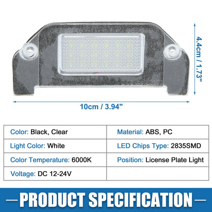 White LED License Plate Light Assembly 2835SMD for Dodge Dart