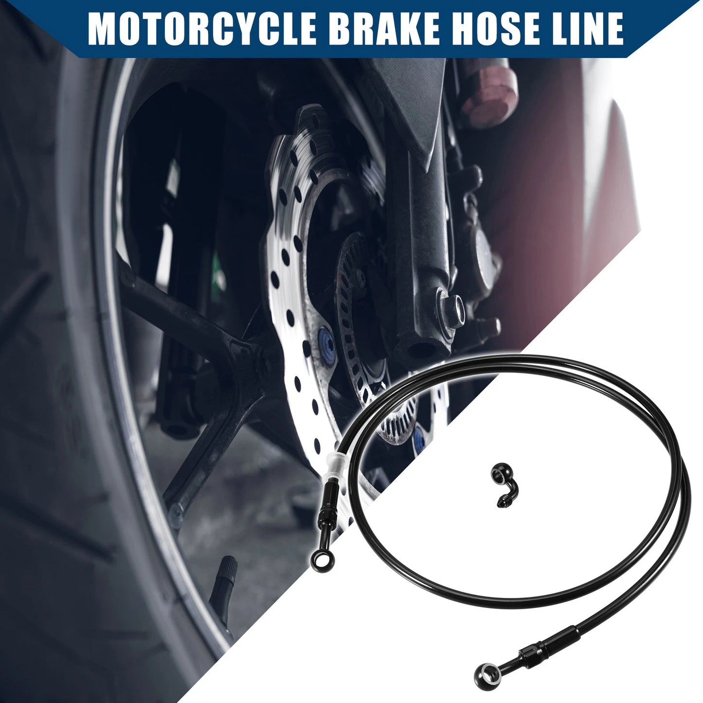 1 x 140cm Motorcycle Hydraulic Brake Line with Banjo Fitting for Motorcycle
