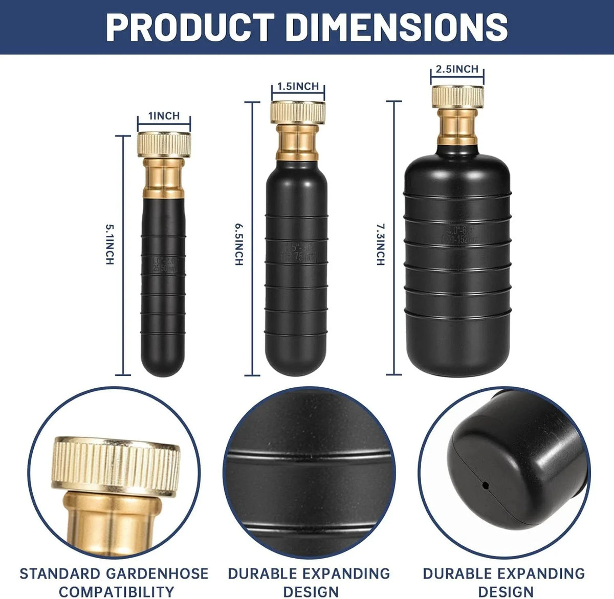 Drain Bladders for 1"-6" Drain Pipes - Rubber Cleaners