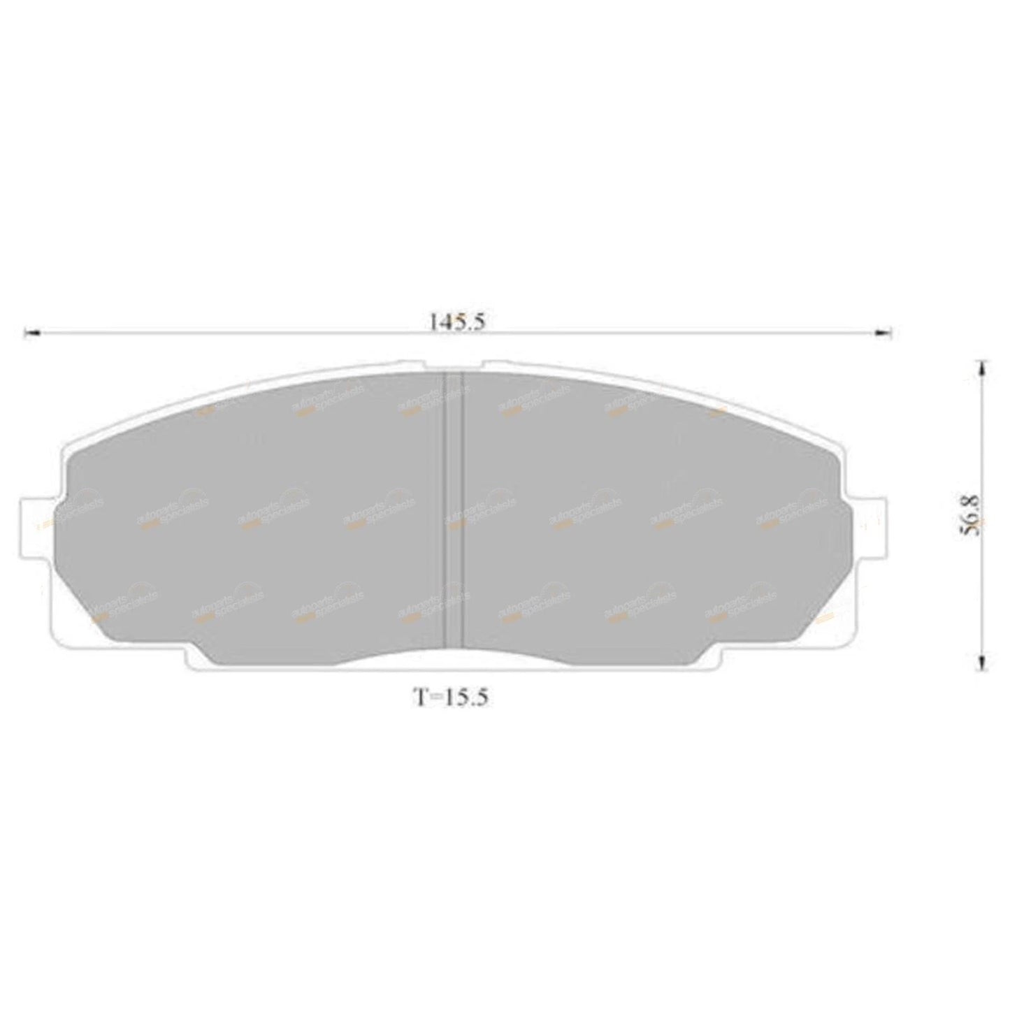 Front Disc Brake Pads for Toyota Hiace RZH113/RZH125 (1998–2005)