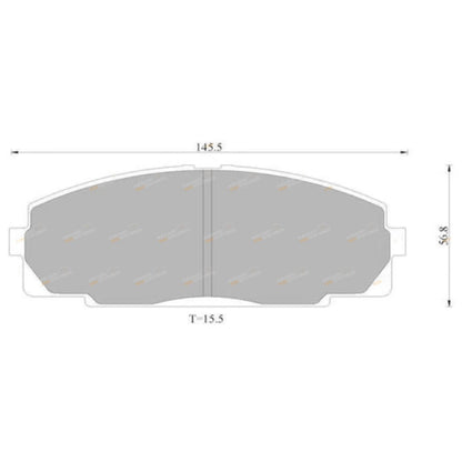Front Disc Brake Pads for Toyota Hiace RZH113/RZH125 (1998–2005)