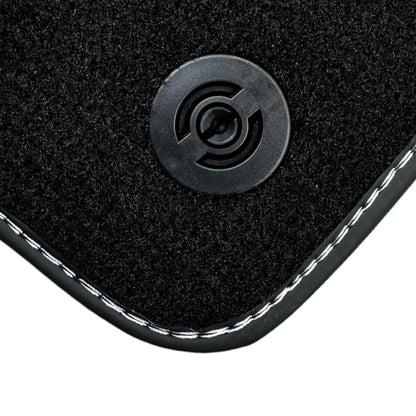Black Floor Mats for Ferrari 458 Spider (2010-2015) - AutoWin Brand, Crema Leather