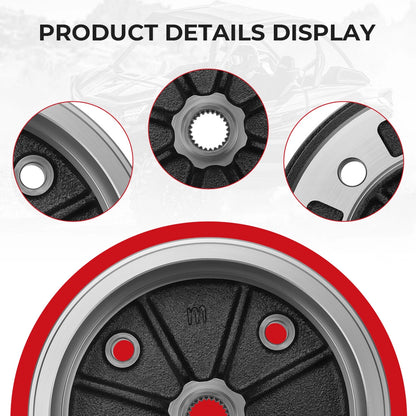Front Wheel Brake Drum Hub for Kawasaki Mule KAF540 KAF620B (2020–2030)