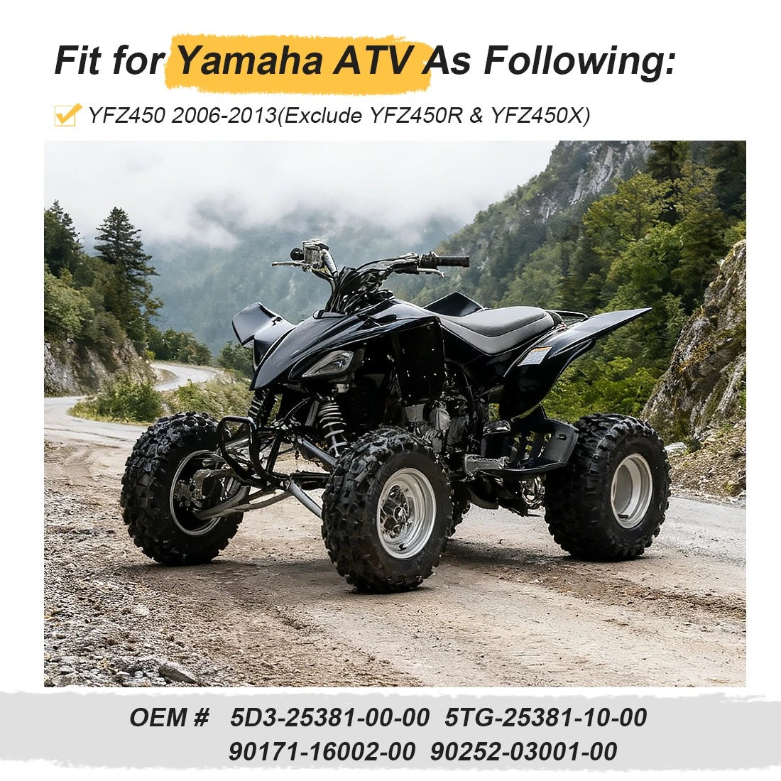 Rear Axle Shaft for Yamaha YFZ450 YFZ450V