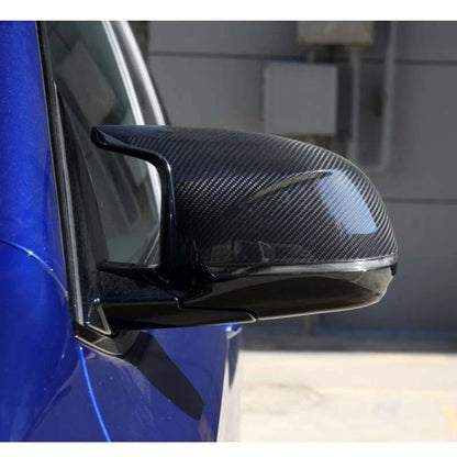 Carbon Fiber Side Mirror Cover Caps Trim Fit For BMW X3M X4M X5M X6M 2019-2022