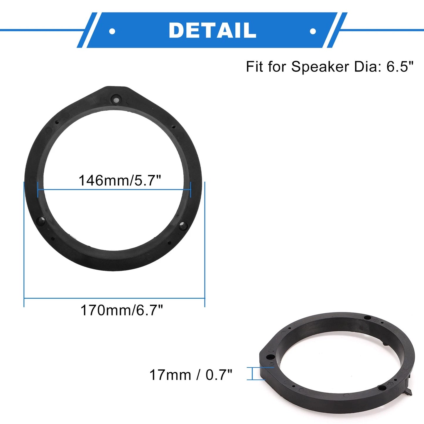 6.5'' Speaker Spacer Rings for Honda Civic  - 2 Pcs