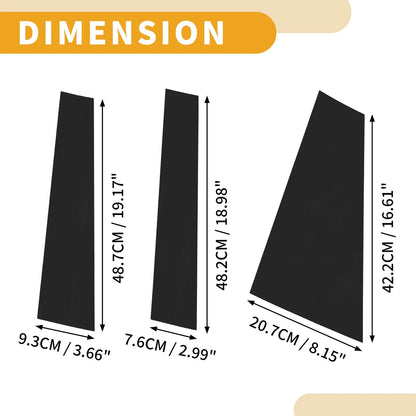 6 Pcs Door Pillar Window Trim for Toyota Sienta (2022-2024) Black
