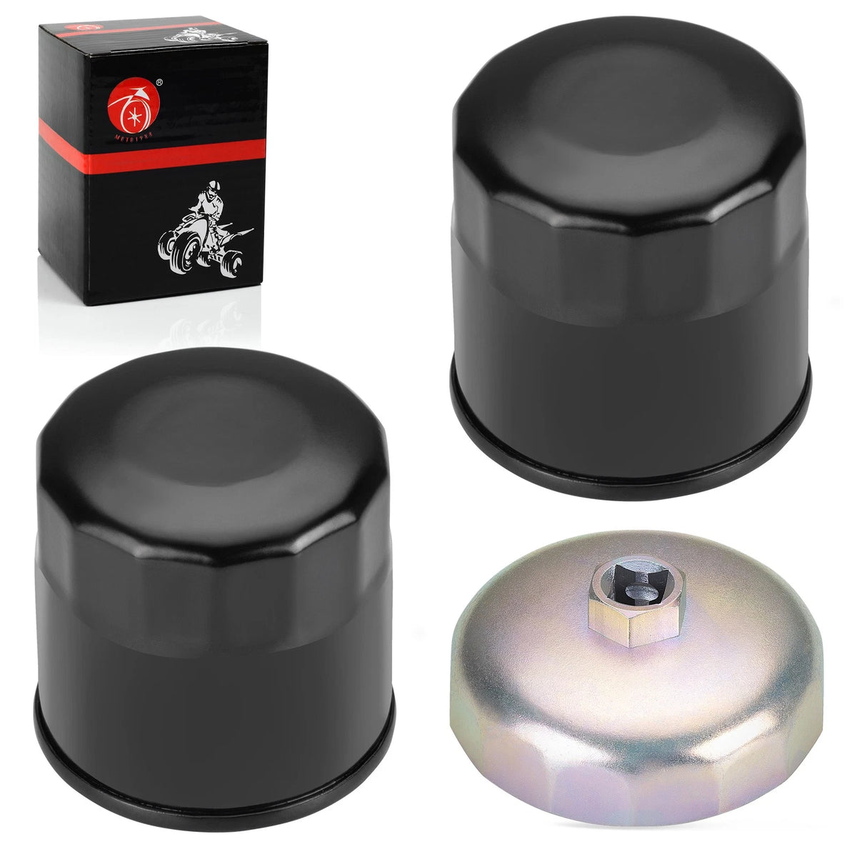 2 x Oil Filter & Wrench Tool for Honda VTX1300 / VTX1800 (2003–2008)