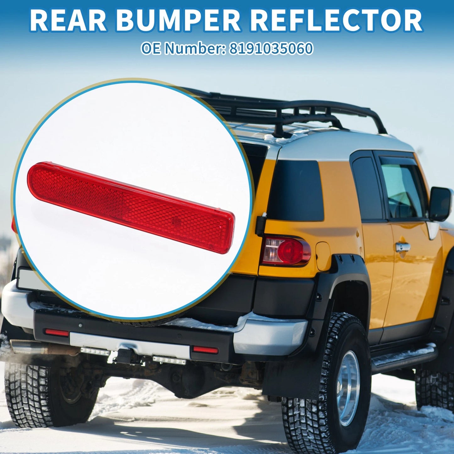 2 x Rear Left Right Side Bumper Reflector for Toyota FJ Cruiser (2007–2014)