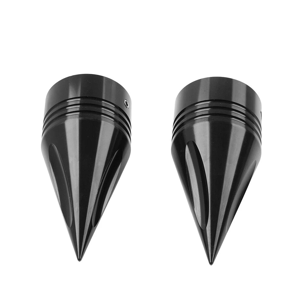 Black Front Axle Cap Nut Cover for Harley Touring Road Street Glide Dyna