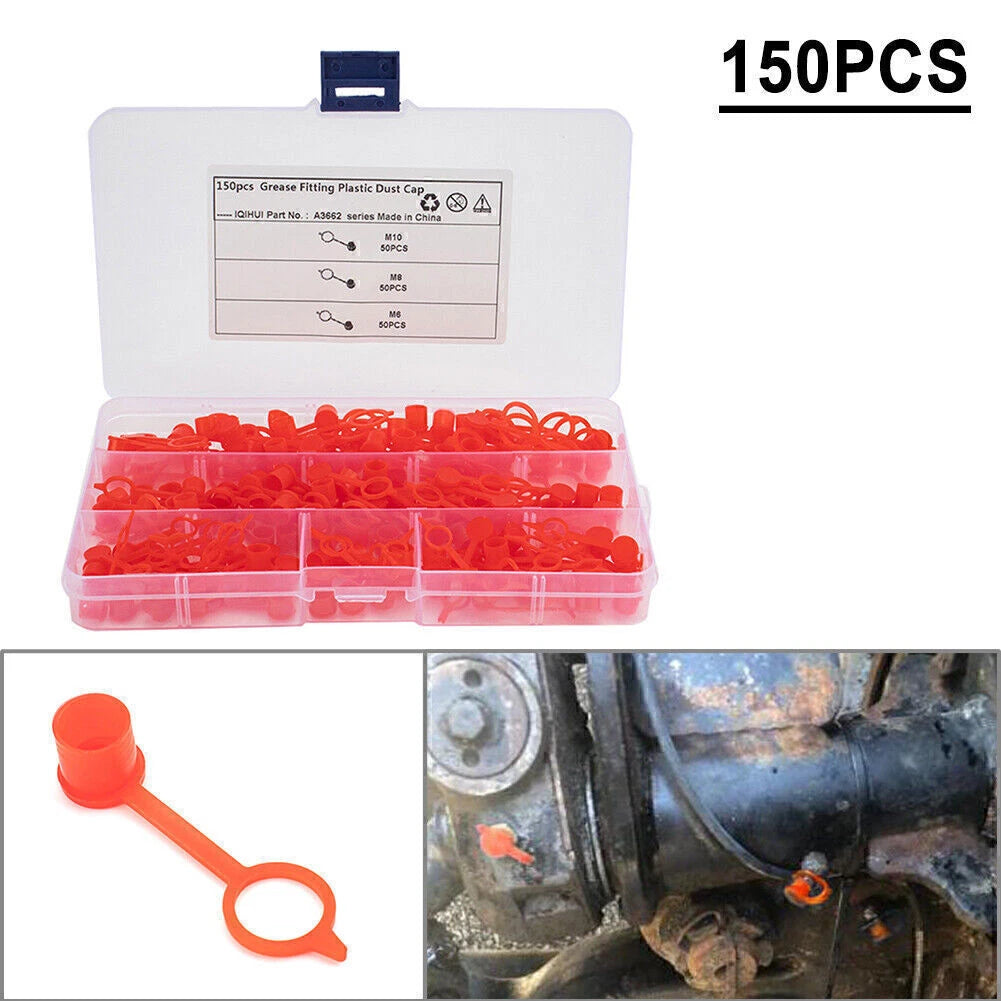 Brake Bleeder Screw Caps 150 x Grease Zerk Fitting Dust Covers for Make & Model