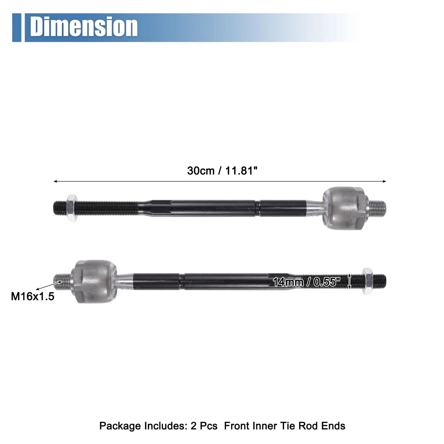 Front Inner Tie Rod Ends for Ford Explorer, Lincoln MKT (2011-2019)