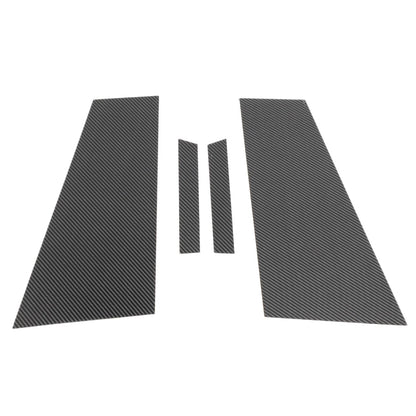 4pcs Window Trim Covers for Mercedes Benz CLS-Class Black Carbon Fiber