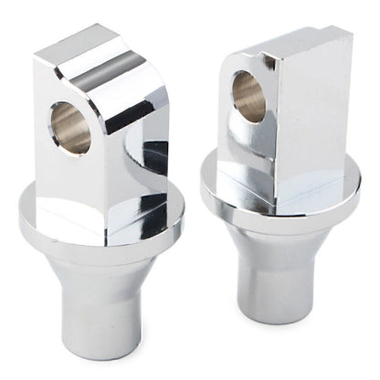 Chrome Front/Rear Tapered Foot Peg Adapters for Yamaha, Honda, VTX, Suzuki