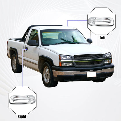 Pair Exterior Door Handle Cover  Keyhole for Chevrolet Tahoe (2000 - 2006)