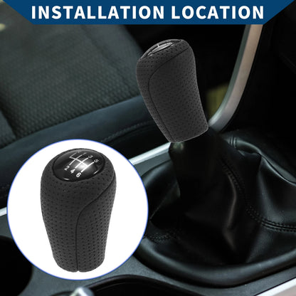 6 Speed Manual Gear Shift Knob for Mazda 5 (2012-2015) Black Faux Leather