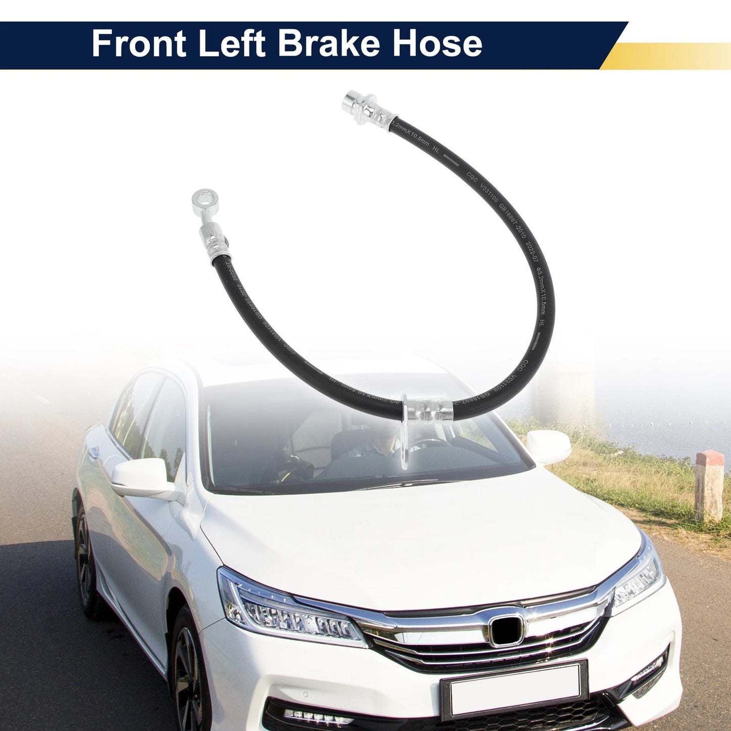 Front Left Brake Hose for Honda (2016-2023)