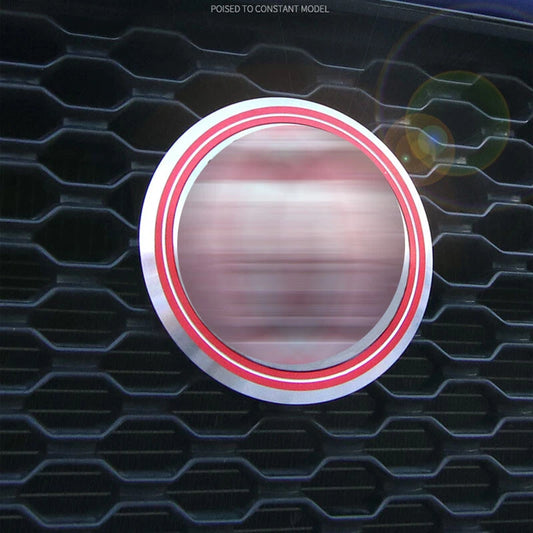 1pc Red Front Grille Logo Sticker Cover Circle Trim fit For Jaguar XE XF F-PACE