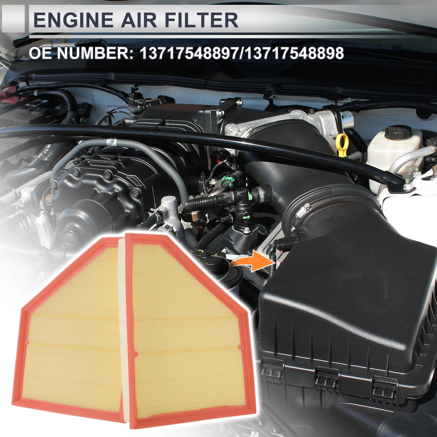 Engine Air Filter for BMW X5 4.8i (2007-2008)