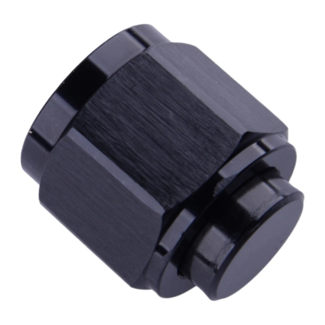 10AN Female Flare Fitting Cap Block Off for Fuel Systems - Black Aluminum