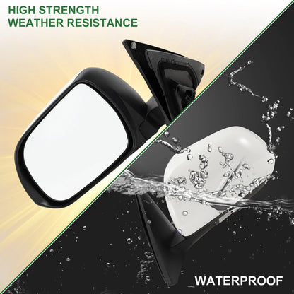 Left Side Door Mirror for Toyota Highlander (2008-2013) Manual Folding White