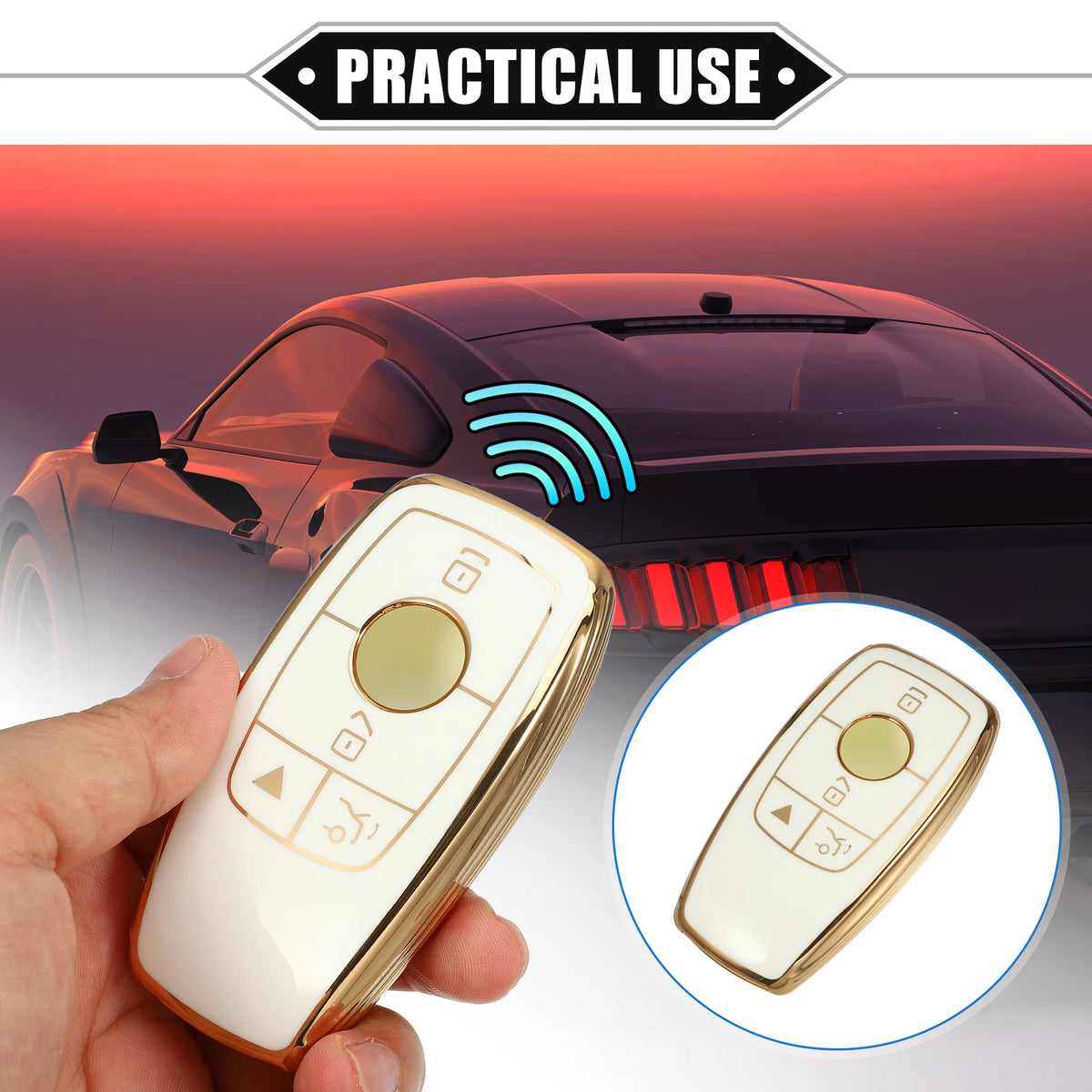 Key Fob Shell Cover Case for Mercedes Benz G-Class (2017-2021) TPU White