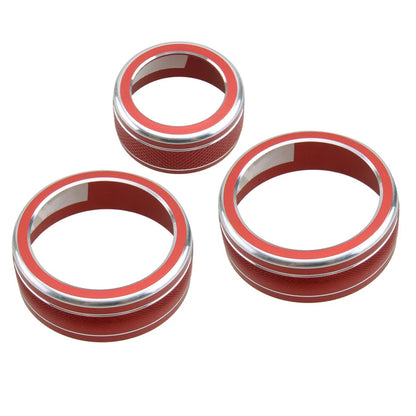 3 x Aluminum Air Condition Switch Knob Trim Ring for Subaru Impreza WRX/STI