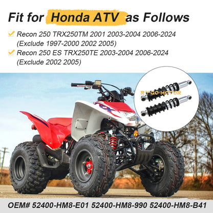 2 x Rear Shocks Absorber for Honda Recon TRX250TM/TE (2001–2004)