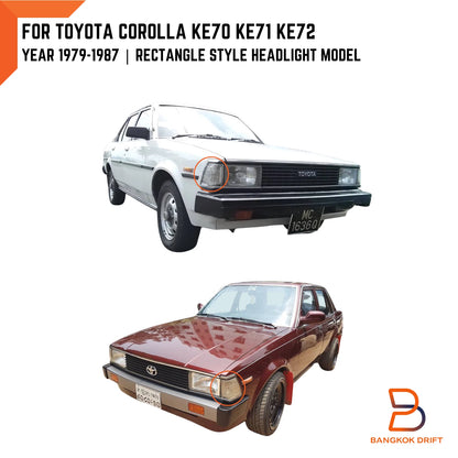 Clear Corner Turn Signal Lens Pair for Toyota Corolla (1979-1987)