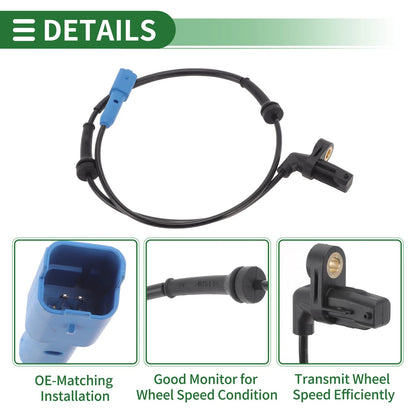 ABS Wheel Speed Sensor for Peugeot 206 (2002-2010)