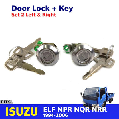 Door Lock Safety Key Set LH+RH Fits Isuzu ELF NPR NQR NRR Truck 1994-06 D08