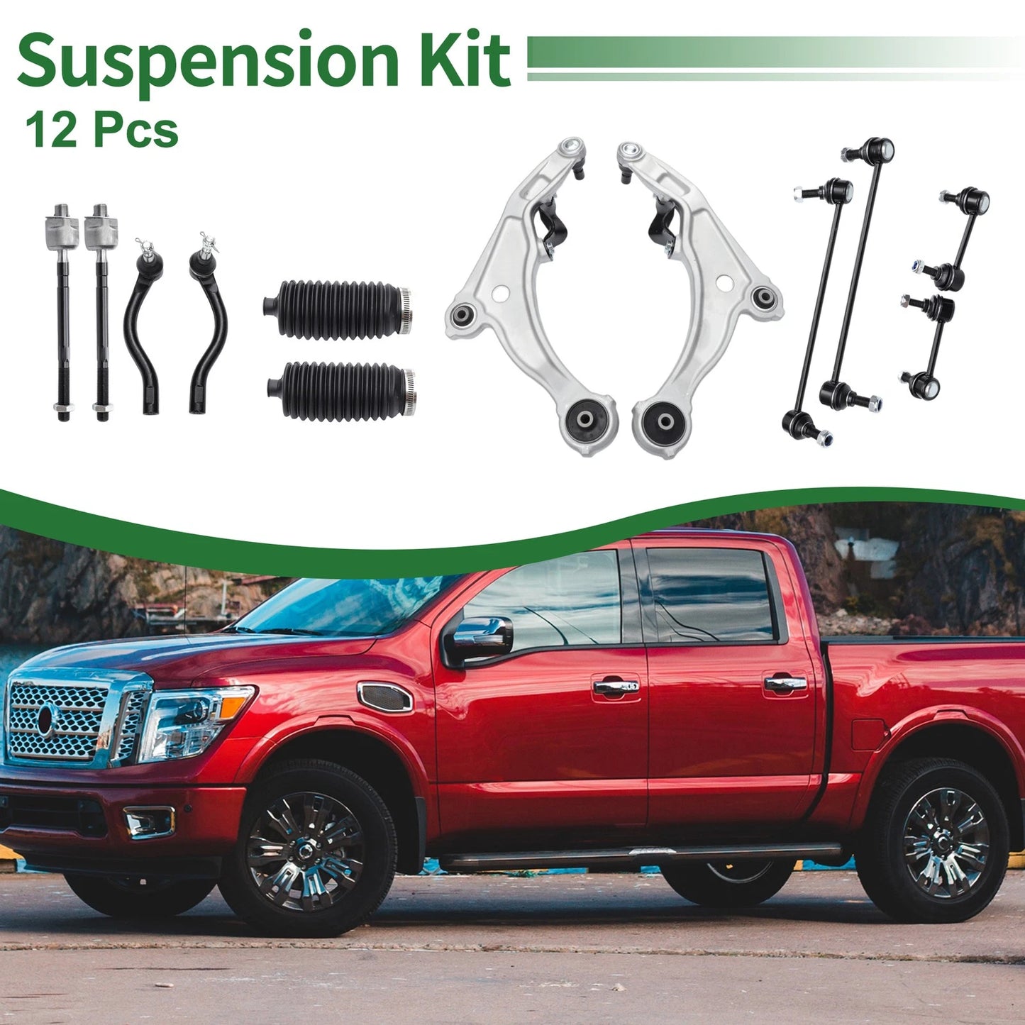 12pcs Front Suspension Control Arm Kit for Nissan Maxima (2000-2003)