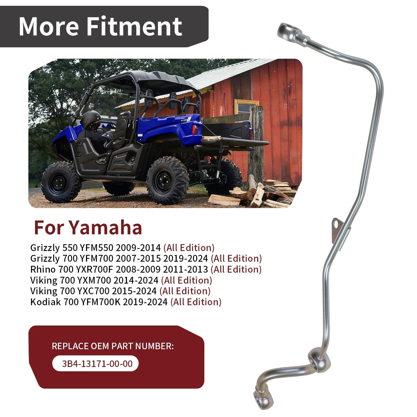 Line Pipe Delivery for Yamaha Viking 700 (2014–2024)