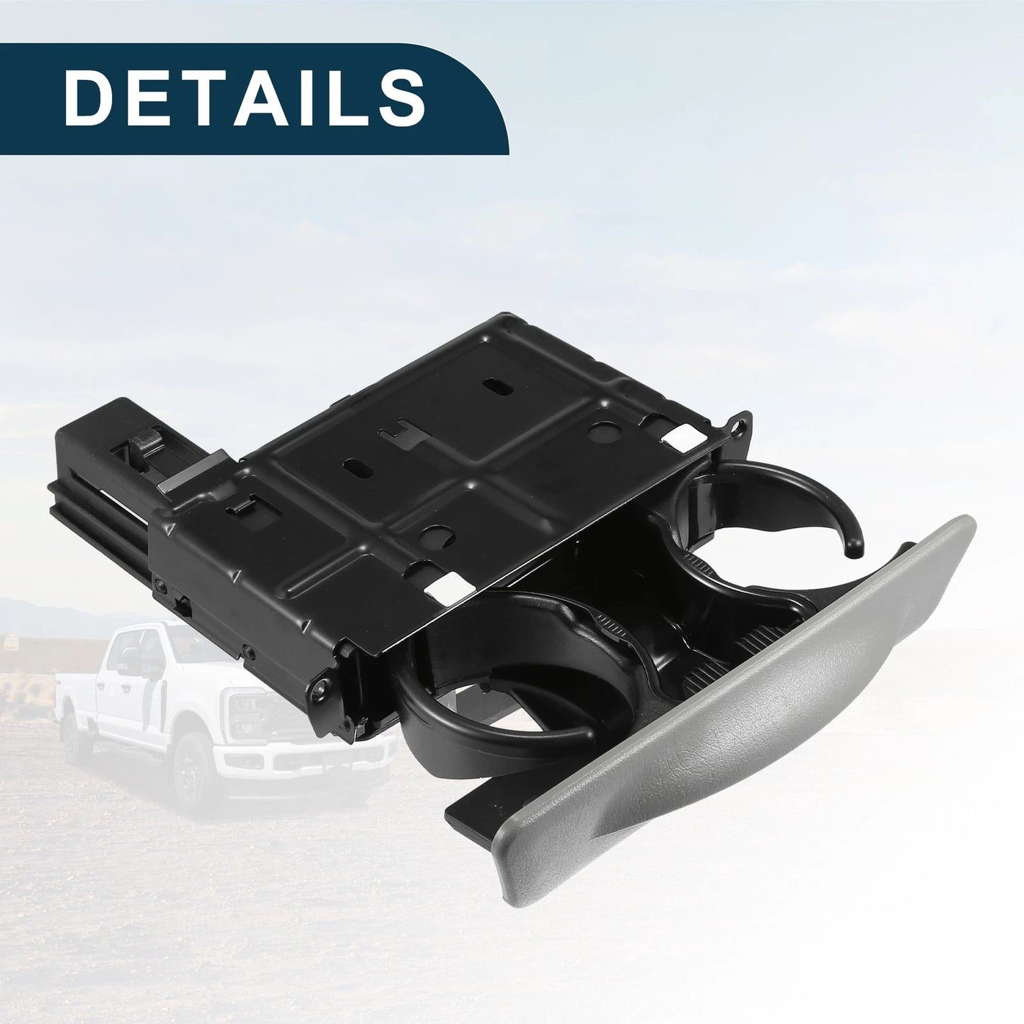 Cup Holder for Ford F-350 (1999-2001) Gray Instrument Panel Drink Holder