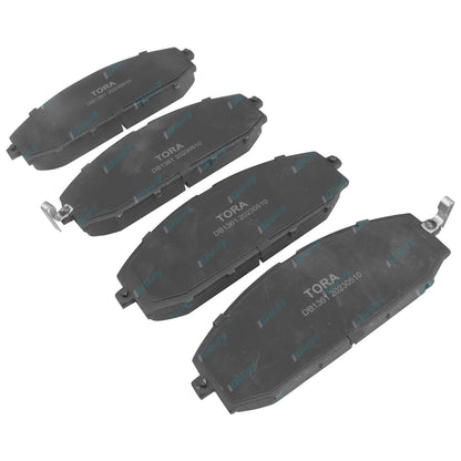 2 Front Disc Rotors Slotted + Drilled + 4x4 Brake Pads for Patrol GU Y61 1997~15