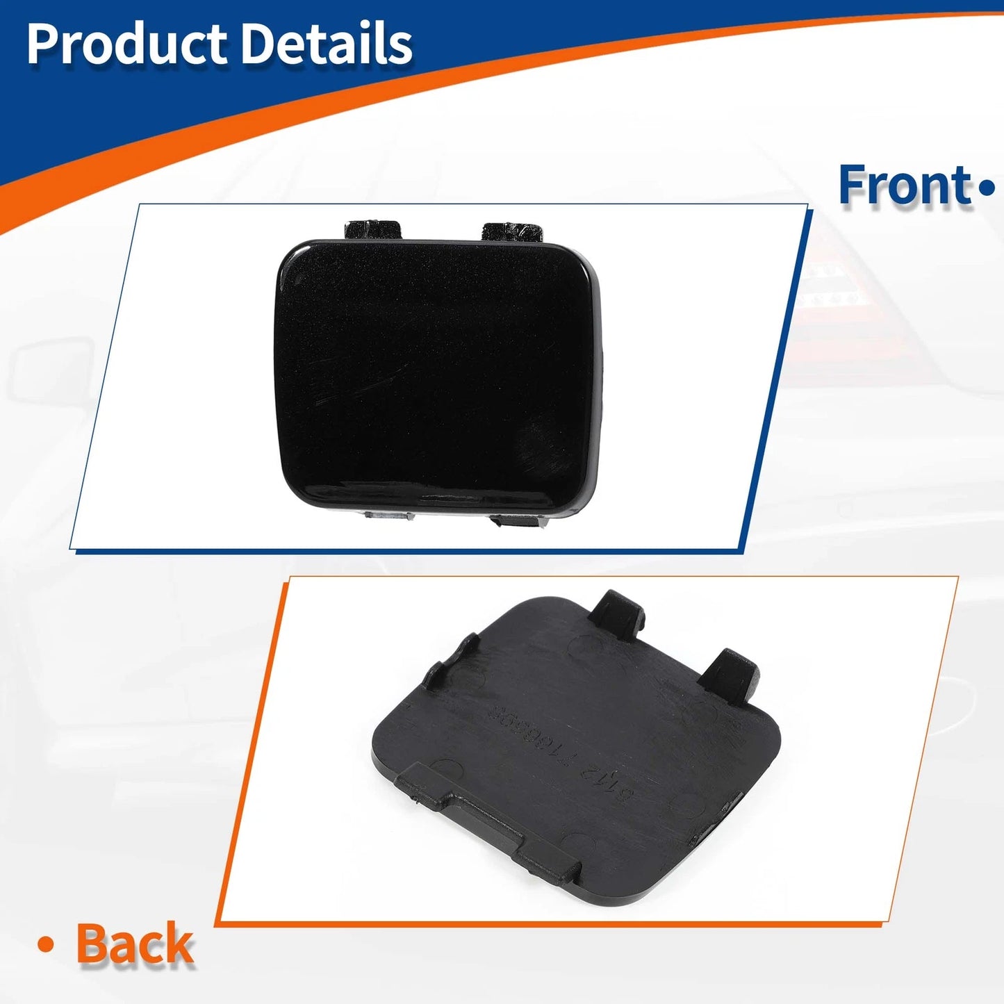 Rear Tow Hook Cover for BMW E81 E87 (2004-2011) - Black Sapphire